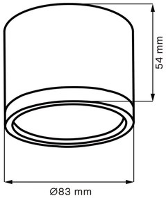 Plafoniera LED MIRELLA 1xGX53/6W/230V nero/oro