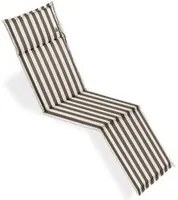 Cuscino da esterno per deckchair, 184x46 cm con volant - Cuscino Da Esterno Per Deckchair, 184x46 Cm Con Volant Fantasia Dune (righe Bianche/sabbia)