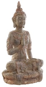 Statua Decorativa DKD Home Decor Grigio Buddha Resina (27,5 x 20 x 51,5 cm)
