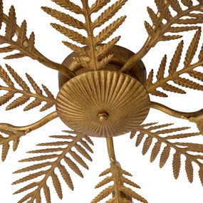 Plafoniera vintage oro 70 cm 5 luci - Botanica