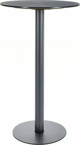 Tavolo bar BT007 in ceramica nera e struttura in metallo nero opaco – Ø60x105 cm