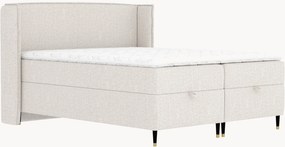 Letto boxspring fatto a mano con contenitore Monpelli, H3