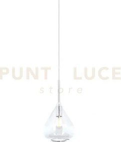 Lampadario sospeso in vetro 1177 trasparente rosone da acquistare 1...