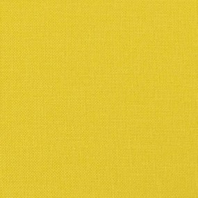 Set di divani 2 pz con cuscini giallo chiaro in tessuto