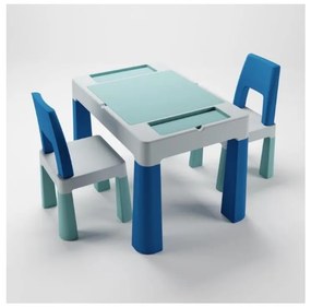 TEGA BABY - Set tavolo e sedie per bambini, turchese/blu/bianco
