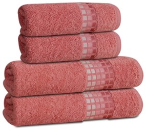 Telo da bagno in cotone rosa 70x140 cm Darwin - My House