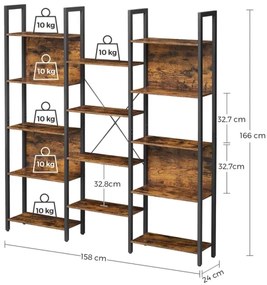 Libreria NAVARO marrone/nera