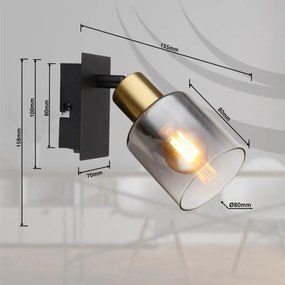 Globo 54310-1 - Faretto da parete HOLLSY 1xE14/25W/230V