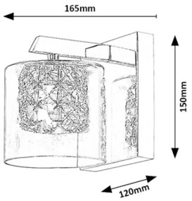 Rabalux 3113 - Applique di cristallo DUCHESS 1xG9/40W/230V