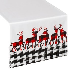 Stola di Natale di design con renne Larghezza: 40 cm | Lunghezza: 140 cm