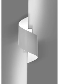 Applique Moderna 1 Luce Ubbe A Fascia In Acciaio Bianco