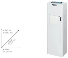 WENKO 24212100 - Scopino per WC IMON 20x58,5 cm bianco