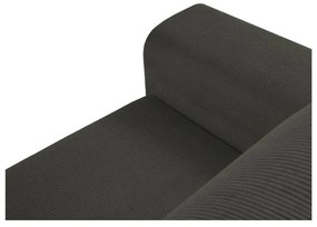 Divano angolare nero allungabile e con contenitore (con penisola a destra/con chaise lounge) con rivestimento in velluto a coste Kyoto – Cosmopolitan Design