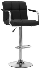 Sedia Da Bar Nera İn Tessuto /