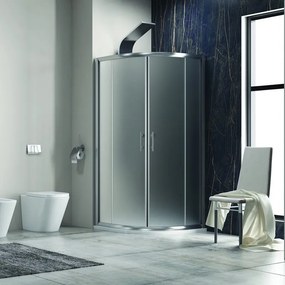 Box doccia semicircolare 90x90 vetro satinato anticalcare KF2000 - KAMALU