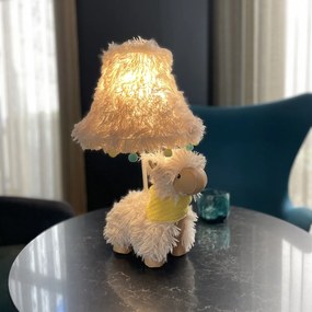 Lampada da tavolo per bambini Alpaca bianca - Alma