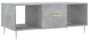 Tavolino salotto grigio cemento 102x50x40 cm legno multistrato