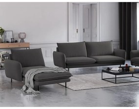 Poltrona lounge grigio scuro, angolo sinistro Vienna - Cosmopolitan Design