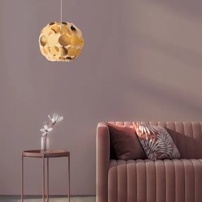 Redo 01-1508 - Lampadario a sospensione con filo ODEON 1xE27/42W/230V diametro 36 cm oro