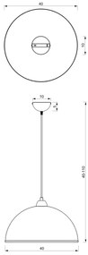 Lampadario a sospensione con filo KITCHEN 1xE27/15W/230V bianco/oro