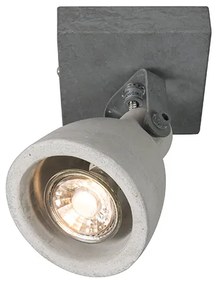 Set di 4 faretti industriali in cemento grigio 1 luce - Creto