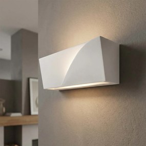 Applique da Parete G9 Rettangolare con Taglio in Gesso Pitturabile