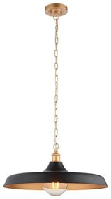 Endon 99998 - Lampadario con catena SABIAN 1xE27/10W/230V nero/oro