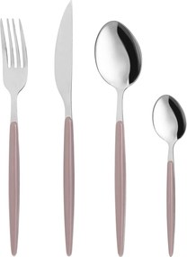 Set 16 posate Petali manico taupe