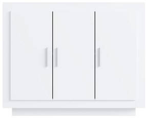 Credenza bianco lucido 92x35x75 cm in legno compensato