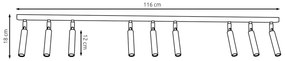 Lampadario Orientabile da soffitto IVI 9 Black