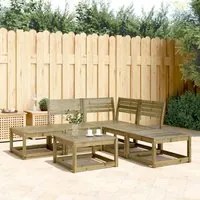 Set Divani da Giardino 5 pz in Legno Impregnato di Pino 3216959