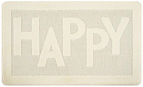 Tappetino per il bagno color crema 60x100 cm Happy – Foutastic