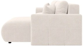 Divano angolare bianco allungabile (con composizione variabile) Lorine – Ropez