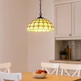 Brilagi - lampadario Tiffany in vetro colorato sospeso a catena DORAN 2xE27/60W/230V