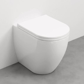 Wc a Terra Senza Brida Ceramica Cielo "Smile 53" Bianco Lucido