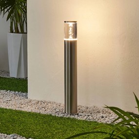 Lindby Lampada LED da appoggio Belen in acciaio inox