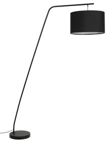 Lampada da terra nera con paralume in tessuto (altezza 220 cm) Martine - White Label