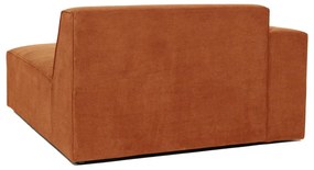 Modulo divano in velluto a coste arancione (angolo sinistro) Sting - Scandic