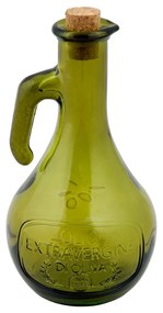 Bottiglia per olio in vetro riciclato verde, 500 ml Olive - Ego Dekor
