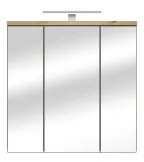 Mobile da bagno a parete con specchio VENOM verde/rovere artisan