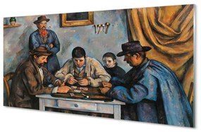 Quadro vetro Giocatori di carte - paul cézanne 100x50 cm