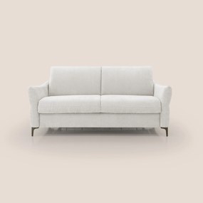 Dalia divano letto con materasso H18 cm e piedi alti in raffinato tessuto smacchiabile T17