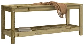 Panca da Giardino 108x35x45 cm Legno Massello Pino Impregnato