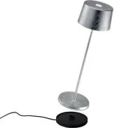 Zafferano Olivia lampada da tavolo moderna led finitura foglia argento