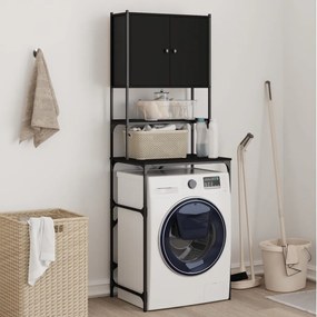 Mobile Per Lavatrice Nero 68x48,5x194 Cm /