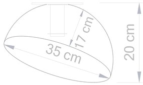 SIGMA Plafoniera Sfera, Ø 35 cm, nero/oro