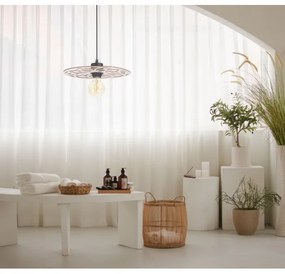 Lampadario a sospensione con filo FALCO 1xE27/60W/230V diametro 30 cm beige