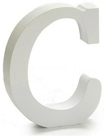Lettera C Legno Bianco (2 x 16 x 14,5 cm) (24 Unità)