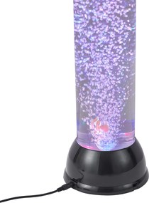 Tubo a bolle nero 90 cm con LED RGB - Zoop