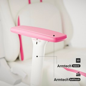 Sedia da gaming Diablo X-Ray 2.0 Small:  Bianco e Rosa